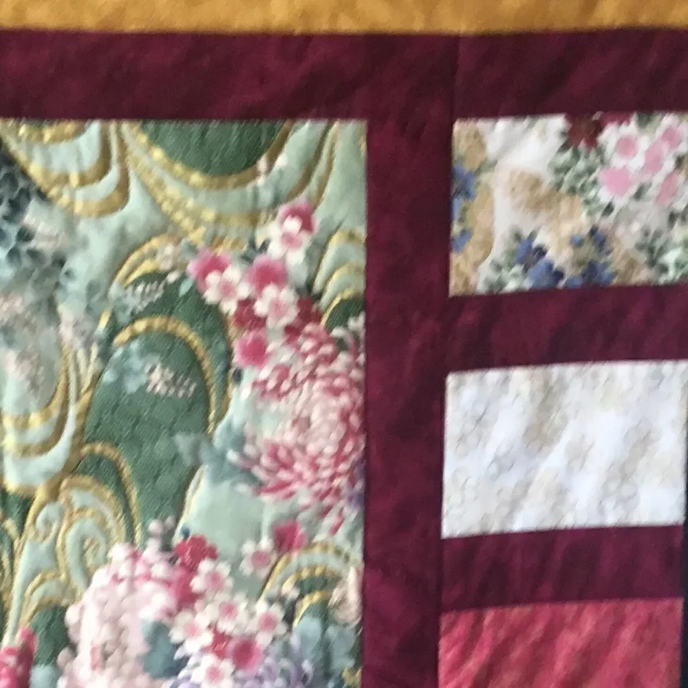 Handmade Lap Quilt. 43” x 63”